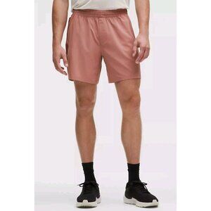 Lululemon Pace Breaker Linerless Short 7" Men's Waist 28-30 Red Clay